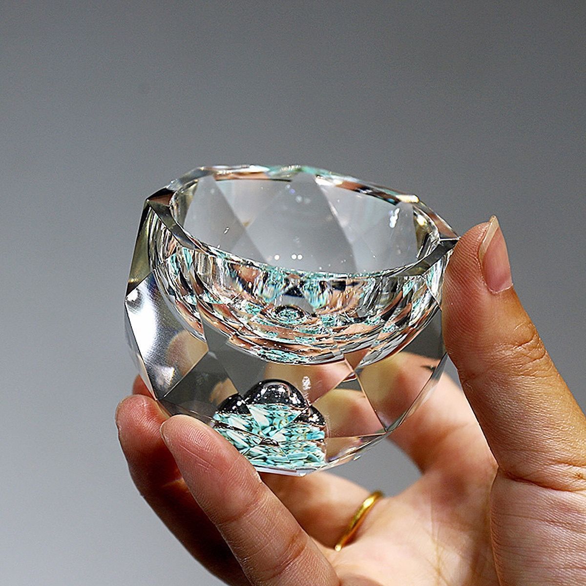 50ml diamantgeschliffene Kristall Getränkegläser Wodka Schnapsgläser Weingläser Whiskey Gläser Spirituosen Sake Soju Brandy Teetasse