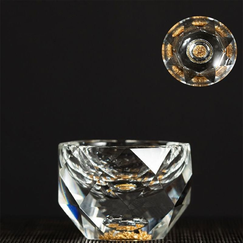 50ml diamantgeschliffene Kristall Getränkegläser Wodka Schnapsgläser Weingläser Whiskey Gläser Spirituosen Sake Soju Brandy Teetasse