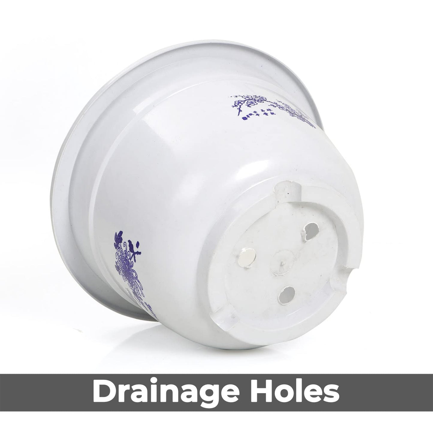 Frendorf | Blumentopf aus Kunststoff mit Bambusmotiv – Eleganter Pflanztopf für Balkon und Garten