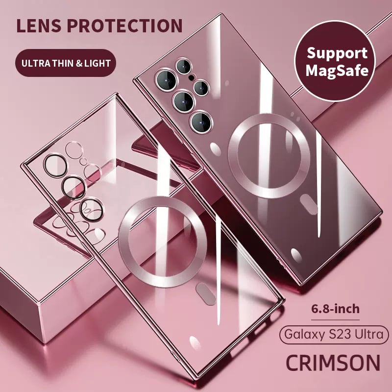 Transparente Luxus-Beschichtung Magnetische Abdeckung für Samsung