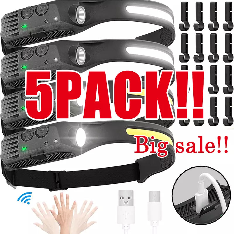 Frendorf | 230° LED Stirnlampe - Empfohlen von Mechanikern, Outdoor-Enthusiasten, Camping und DIY-Projekten