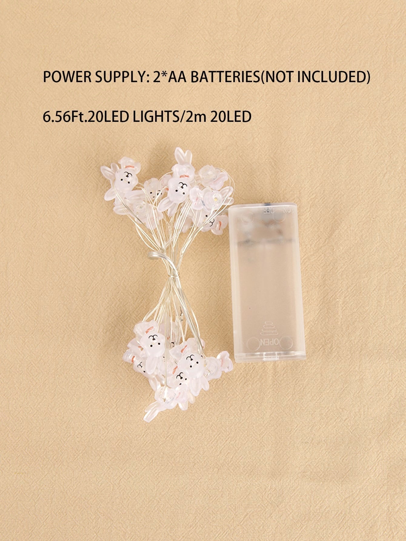 20 LED 2M Kaninchen Lichterkette - Neuheitsbeleuchtung