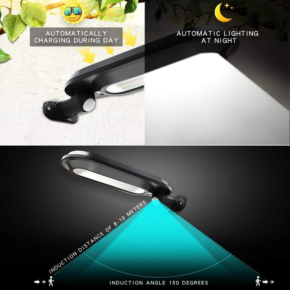 Frendorf | Solar Wandleuchte mit Bewegungsmelder – LED Außenbeleuchtung für Garten & Terrasse