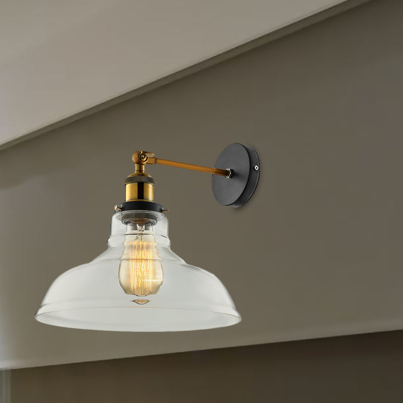 Frendorf | Brass Barn Wandverlichting Vintage Helder Glas 1 Licht Keuken Wandschijnwerfer Lichtarmatuur