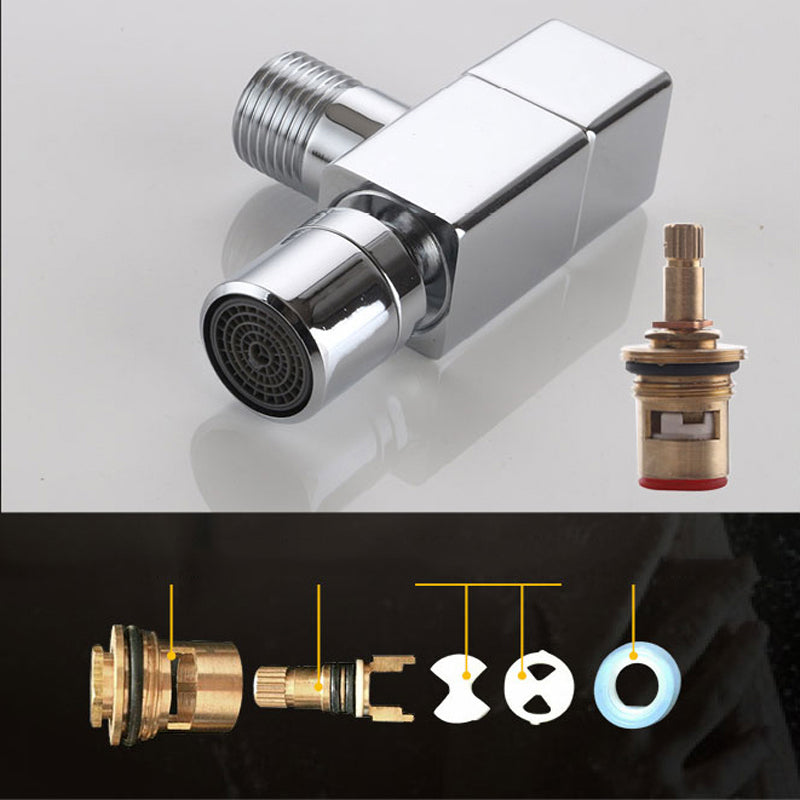 Frendorf | Zeitgenössischer Wandmontierter Badezimmer Wasserhahn Knopfgriff Massivmessing Runder Wasserhahn