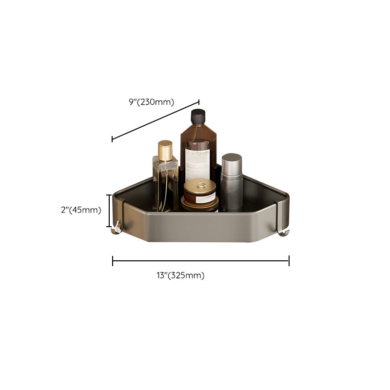 Frendorf | Zeitgemäßes Aluminium Badezimmer Zubehörset Graue Badablage