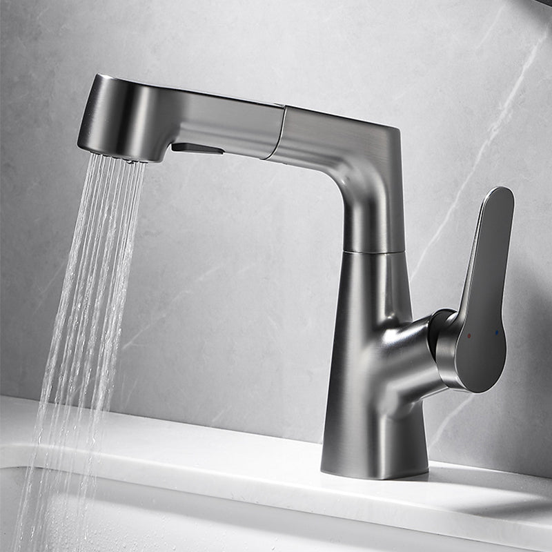 Frendorf | Ausziehbarer Vessel Wasserhahn Moderner Waschbecken Wasserhahn mit einem Hebelgriff