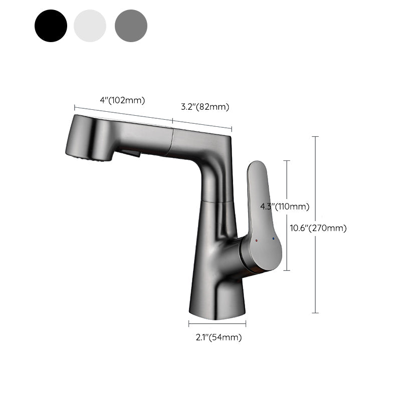Frendorf | Ausziehbarer Vessel Wasserhahn Moderner Waschbecken Wasserhahn mit einem Hebelgriff