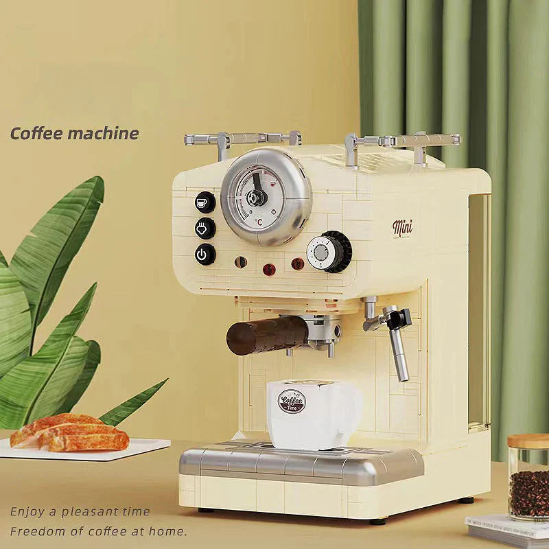 678PCS Kreative Serie Klassische Kaffeemaschine Bauklötze Automatische Getränkemaschine Modell Bausteine Spielzeug Geschenk für Kinder