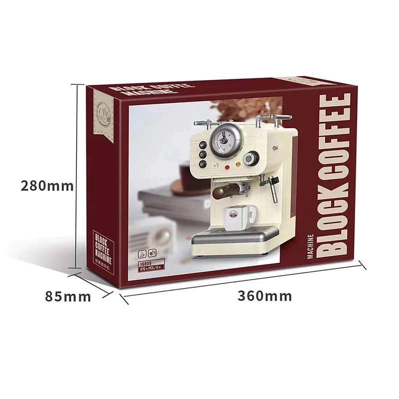 678PCS Kreative Serie Klassische Kaffeemaschine Bauklötze Automatische Getränkemaschine Modell Bausteine Spielzeug Geschenk für Kinder