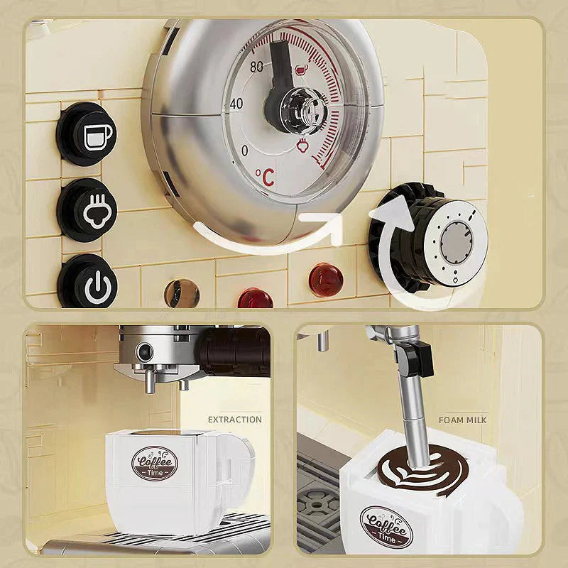 678PCS Kreative Serie Klassische Kaffeemaschine Bauklötze Automatische Getränkemaschine Modell Bausteine Spielzeug Geschenk für Kinder