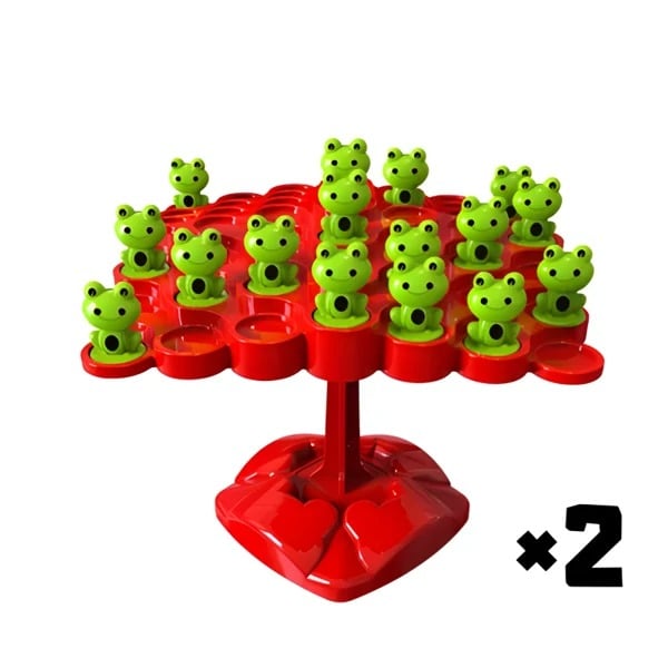 Frendorf | Balance Brettspiel | Montessori Lernspielzeug | Buntes Froschdesign