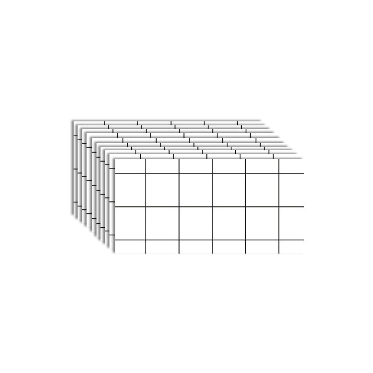 Frendorf | 10er-Pack PVC rechteckige Peel & Stick U-Bahn-Fliese Küchen- und Badezimmer-Rückwand