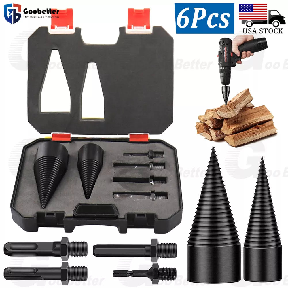 Frendorf | Brennholzbohrer – Müheloses Holzspalten für Elektrowerkzeuge