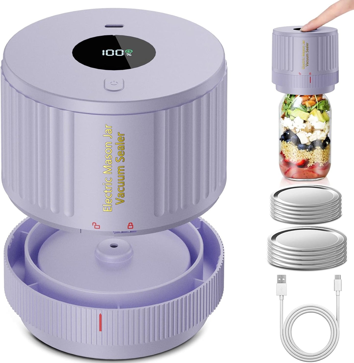 Elektrisches Mason Jar Vakuumierer Set - Bewahre Frische Schnell!