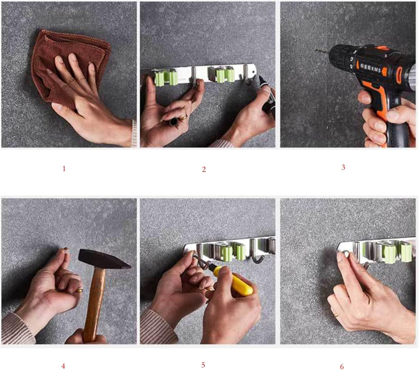 Frendorf | Besenhalter aus Edelstahl für die Wandmontage