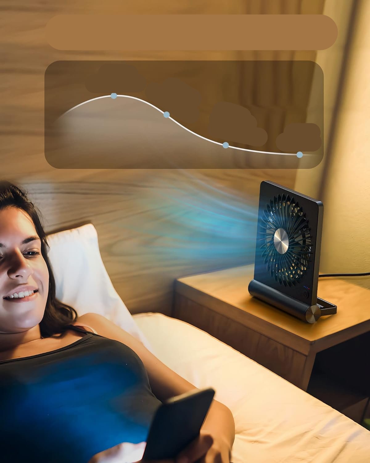 Frendorf | QuietBreeze - Ultra-leiser kompakter Tischventilator