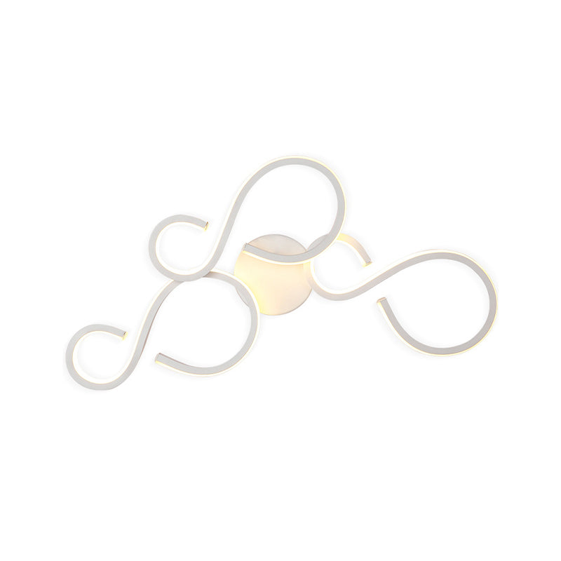 Frendorf | 17"/27.5" H Spiral Wohnzimmer Wandleuchte Licht Acryl LED Moderne Wandleuchte in Weiß