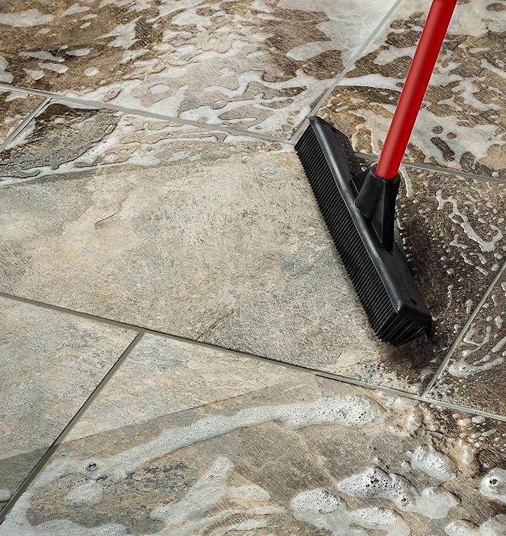 Frendorf | Besen mit natürlichem Gummiwischer, Mehrflächen- und Tierhaareentferner
