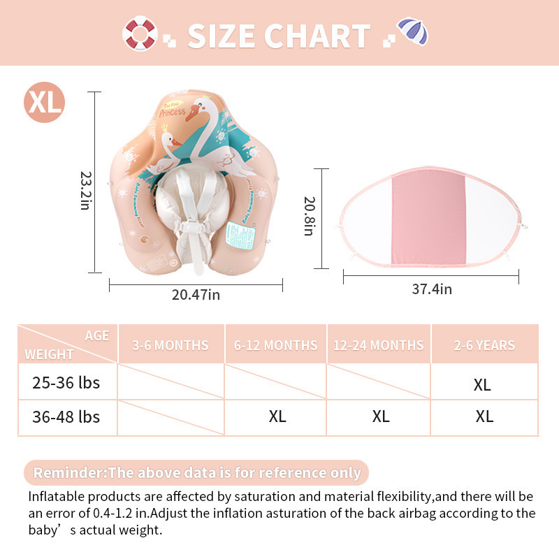Frendorf | Baby Schwimmring mit Sonnendach – Aufblasbare Schwimmhilfe