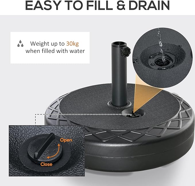 Frendorf | 30 kg Schirmbasis - Robuster Stand für Terrassen-, Garten- oder Außenbereiche - Langlebiger und stabiler Halt für sicheren Schatten und Schutz