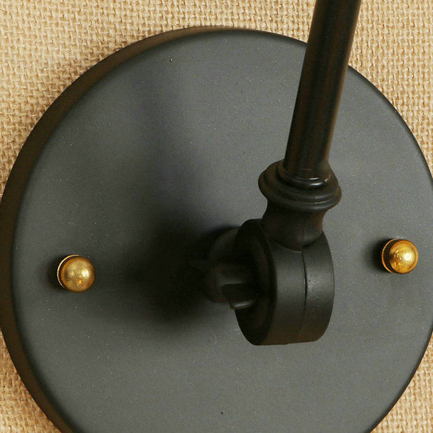 Frendorf | 1 Glühbirne Flared Wandmontierte Leuchte Vintage Stil Messing Klarglas Beleuchtung mit Arm