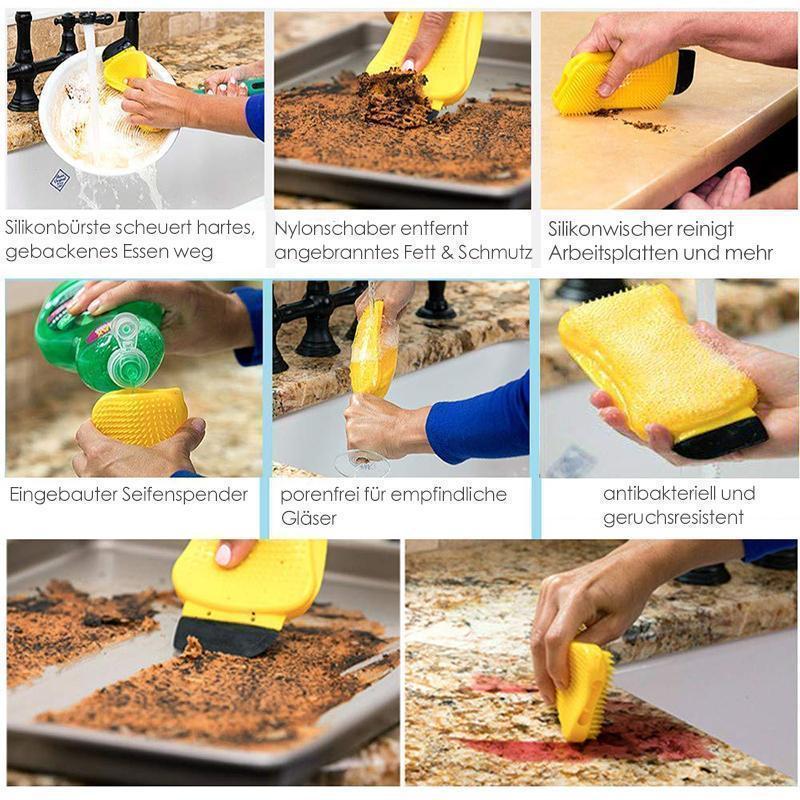 Frendorf | Bequee 3-in-1 Silikon Reinigungsbürste, 2 Stücke