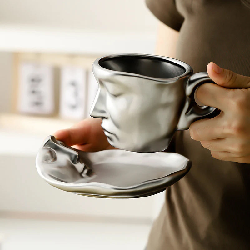 Kyssnades Gesicht keramische Kaffeetasse