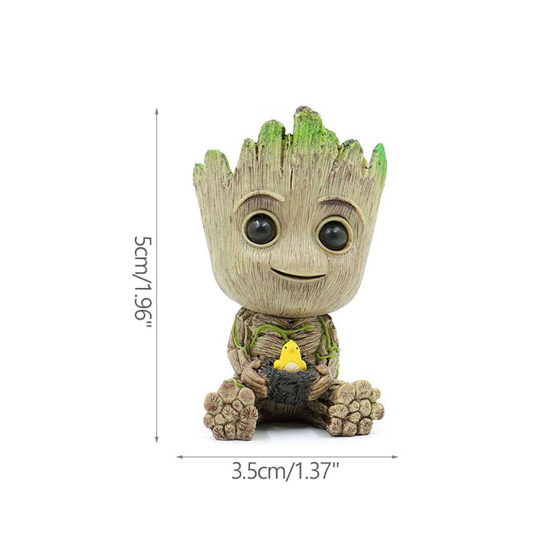 Cartoon Groot Miniaturfigur: Verspielte Bürodekoration