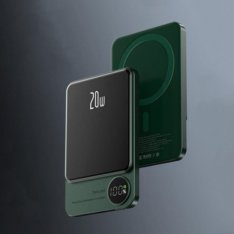 Frendorf | 10000mAh Mini tragbare LED Digitalanzeige Magnet schnelles Lade-Powerbank