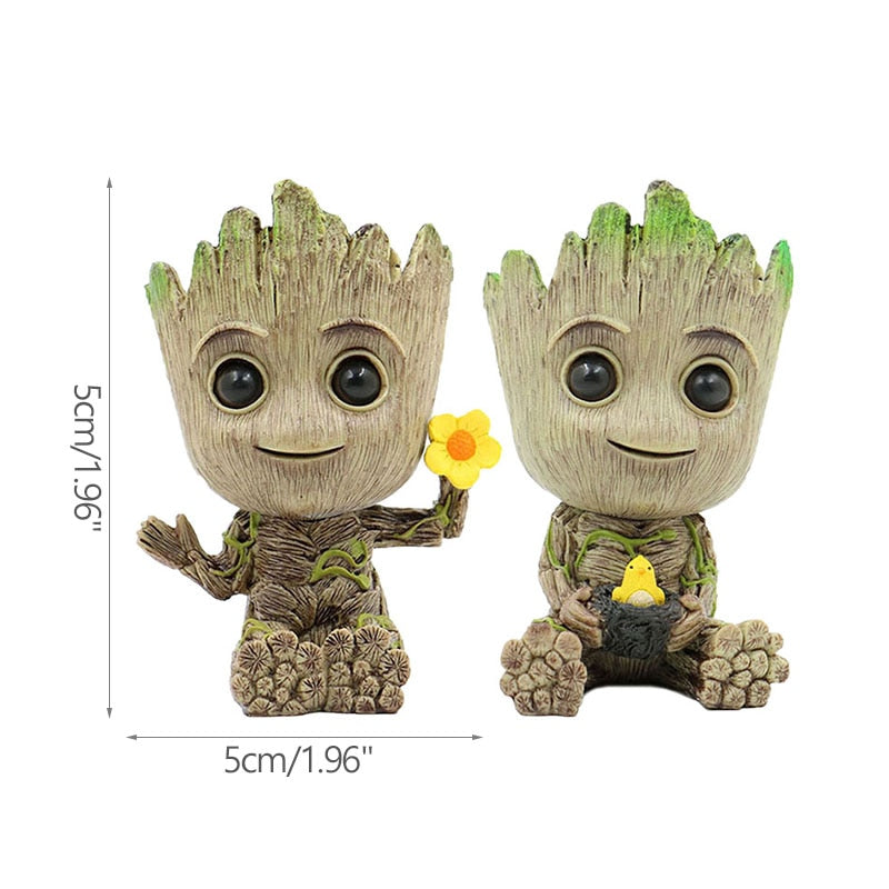 Cartoon Groot Miniaturfigur: Verspielte Bürodekoration