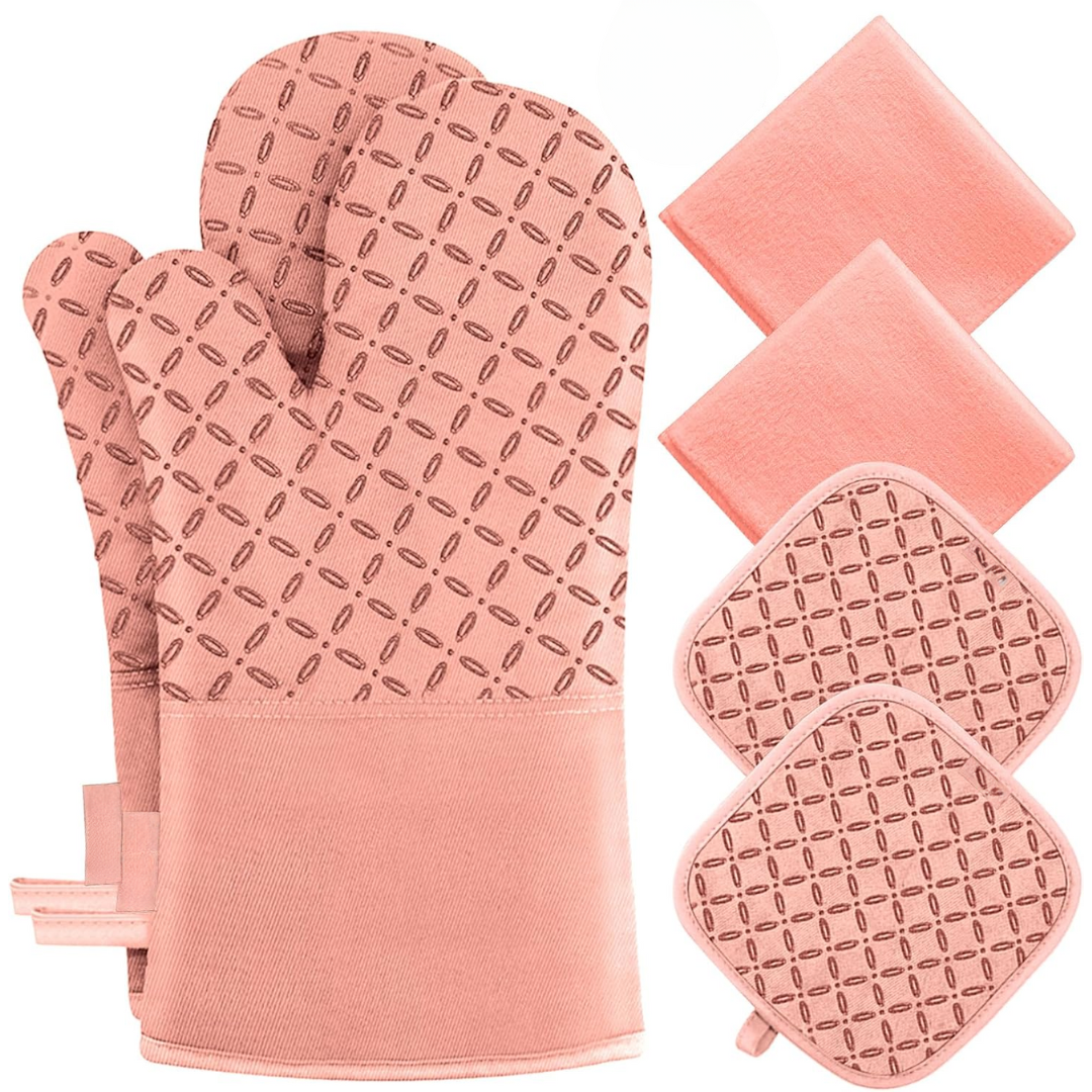 Frendorf | GripTiva HeatSet | Silikon-Ofenhandschuhe 6-teilig | Hitzebeständig bis 260 °C