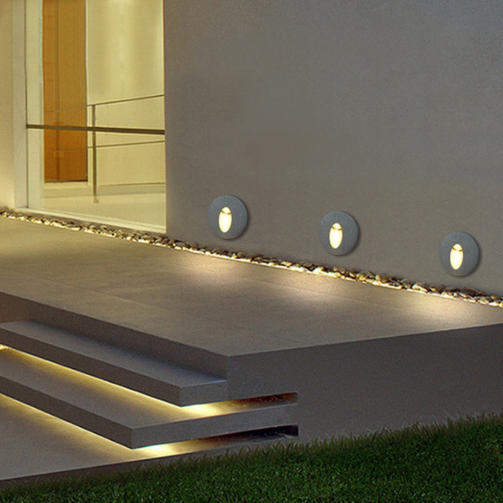 Moderne Art Deco Runde Quadratische Aluminium Wasserdichte LED Wandleuchte Für Flure