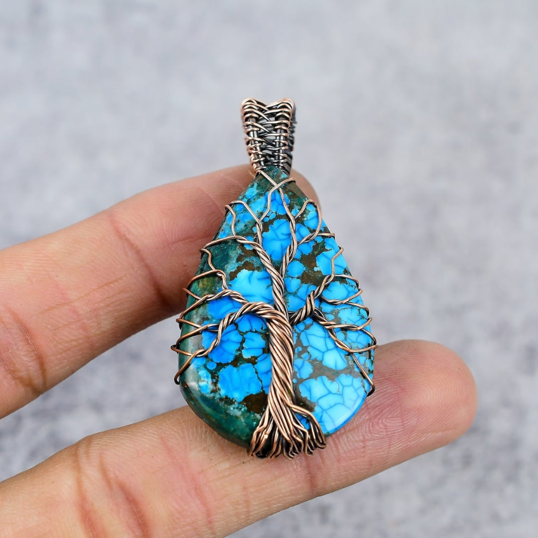 Frendorf | Blaue Opal Baum Boho Ohrringe