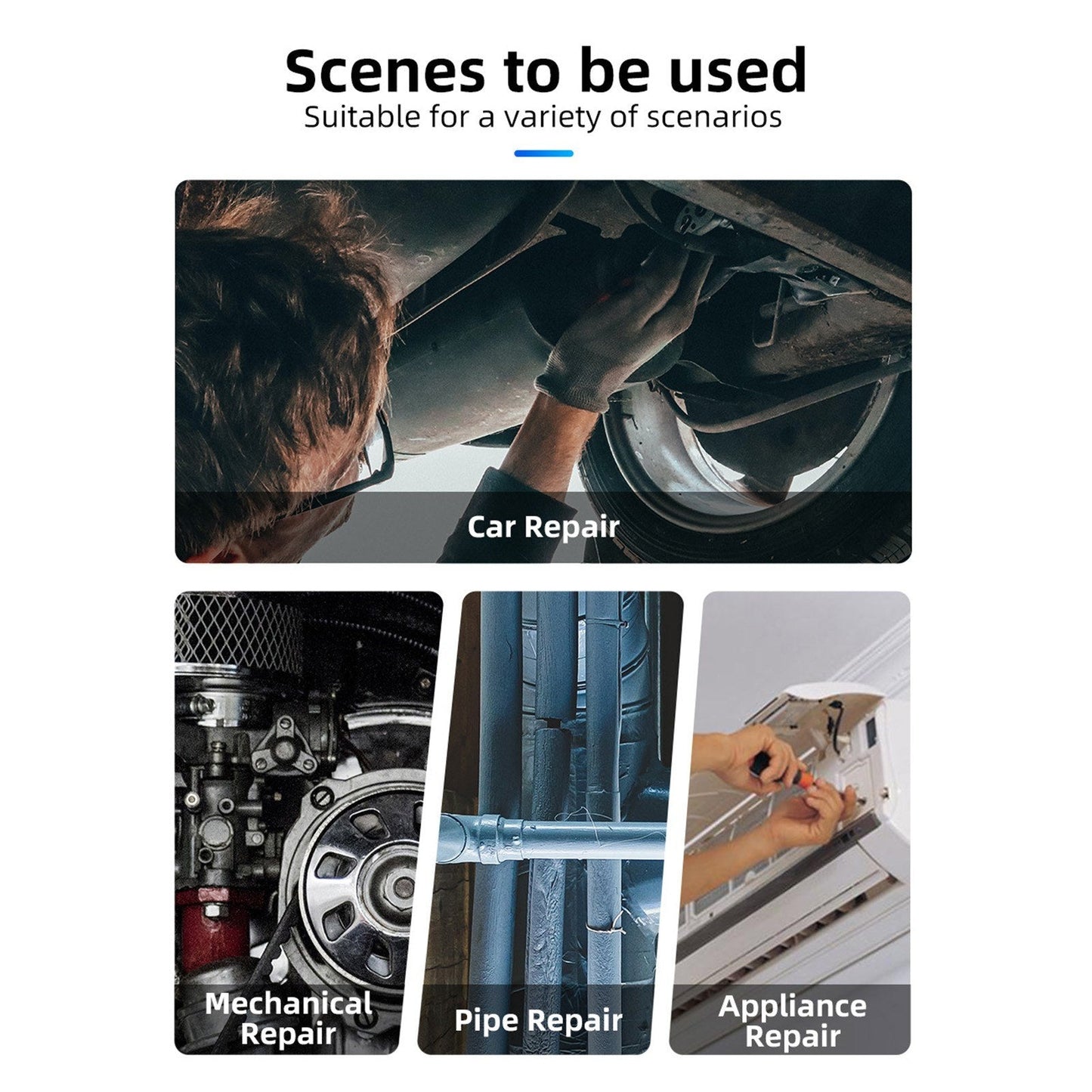 720P Dual Lens Endoskopkamera mit 4,5 Zoll IPS-Bildschirm, 16,4 Fuß wasserdichter Sonde, einstellbare Helligkeit