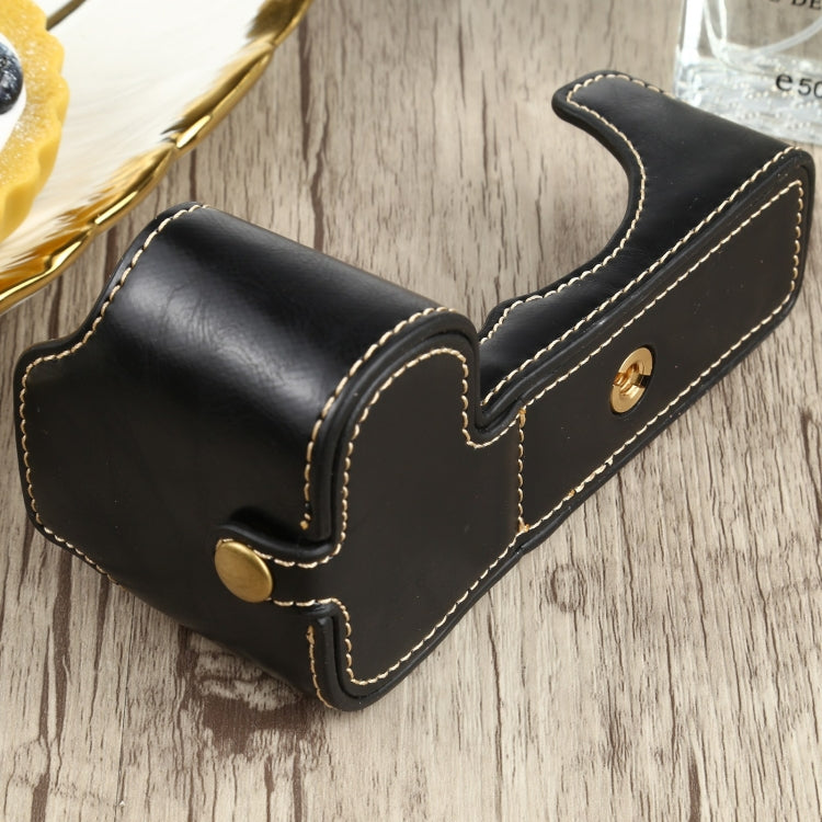 Frendorf | 1/4 inch Draad PU Leer Camera Halve Case Basis voor FUJIFILM X-S10 (Zwart)