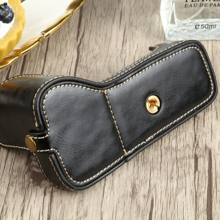 Frendorf | 1/4 inch Draad PU Leer Camera Halve Case Basis voor Canon EOS 77D / 800D (Zwart)