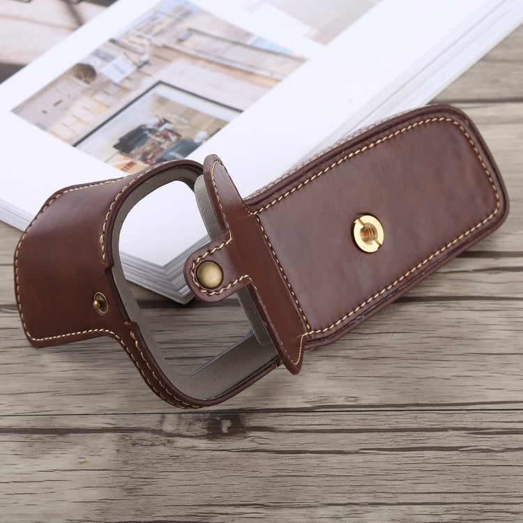 Frendorf | 1/4 inch Draad PU Leer Camera Halve Case Basis voor Canon EOS 5D Mark IV / 5D Mark III (Koffie)