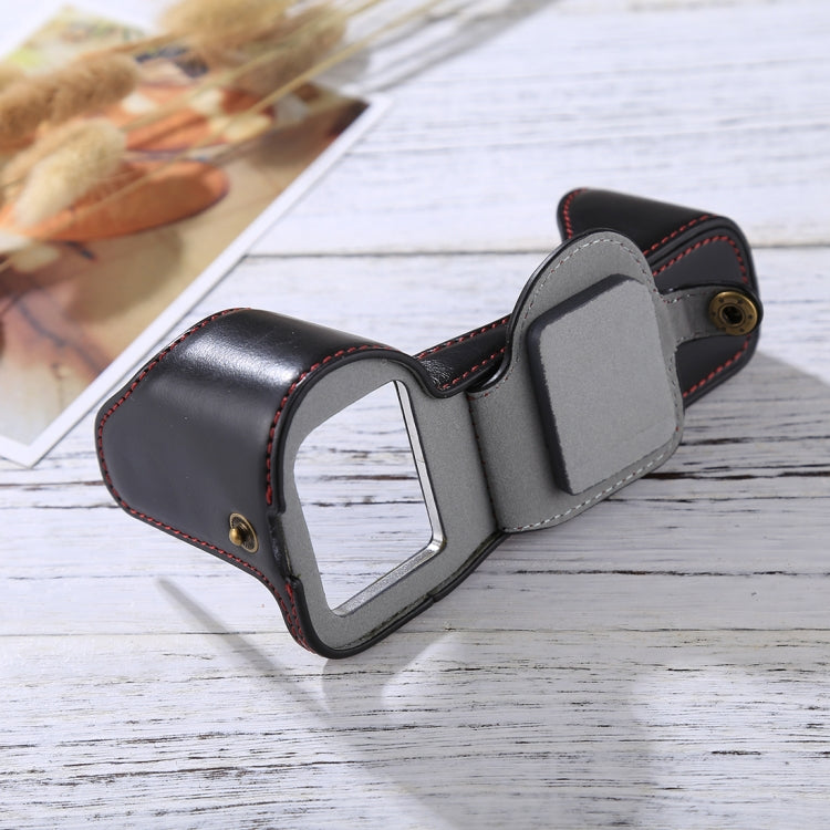 Frendorf | 1/4 inch draad PU leer camera halve case basis voor Sony A7S2 / A7R2 / A7K2 / A7 II (Zwart)