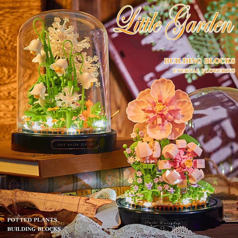 Diy Mikro Blumen Bausteine Mini Ziegel Partikel Ewiges Leben Blumen Heimdekoration Zusammenbau Puzzle Spielzeug Kinder Geschenk