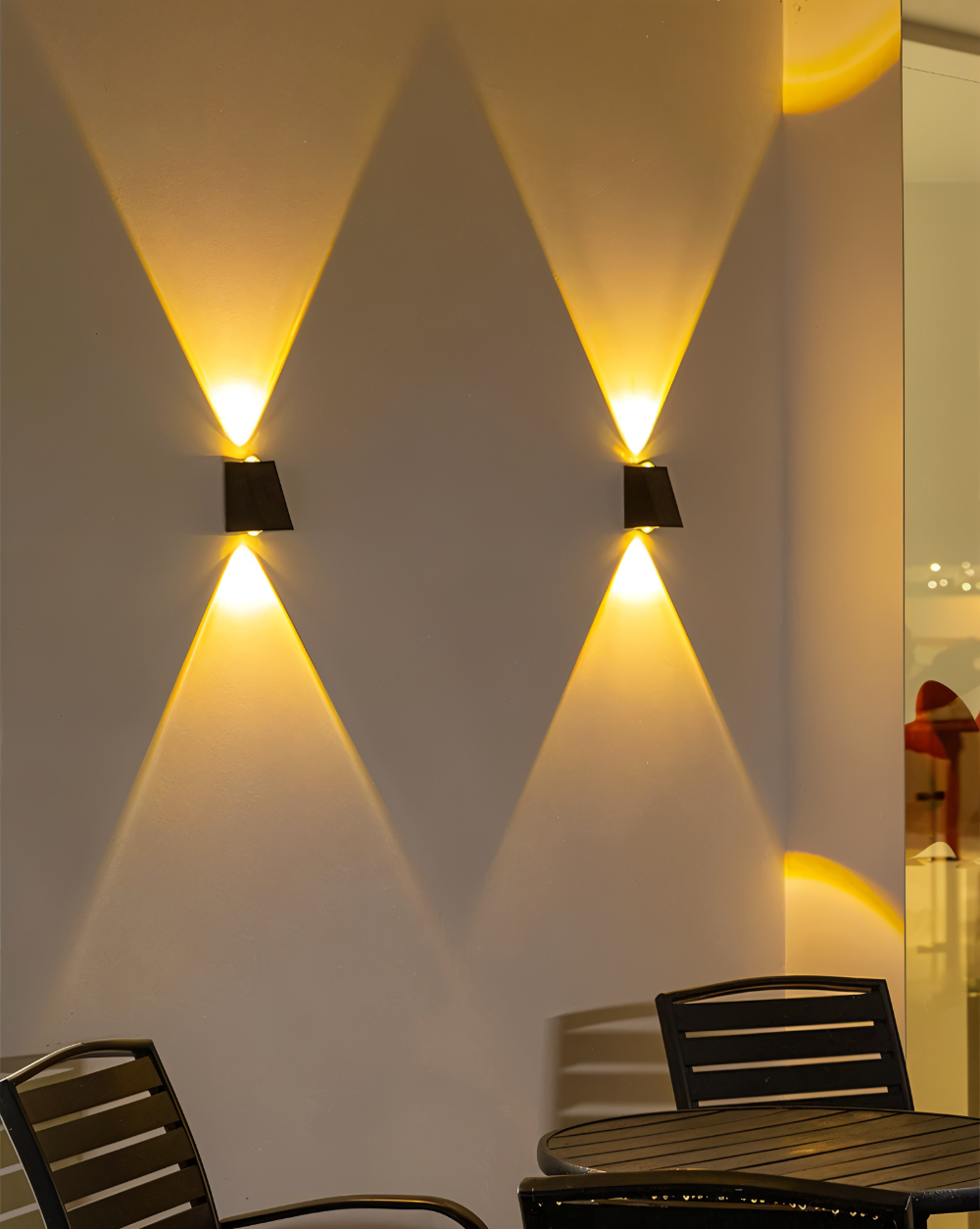 Frendorf | DualLit Solarleuchten Garten - Up Down IP54 Außenwandleuchte Modern - Wandleuchte Solar