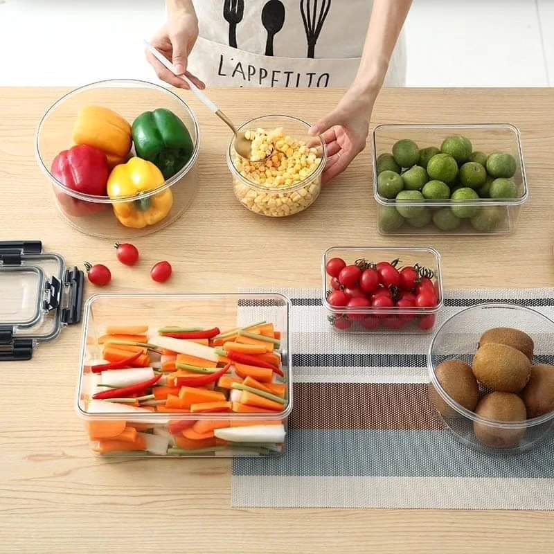 Frendorf | 3 Stück Acryl Lebensmittellagerbehälter