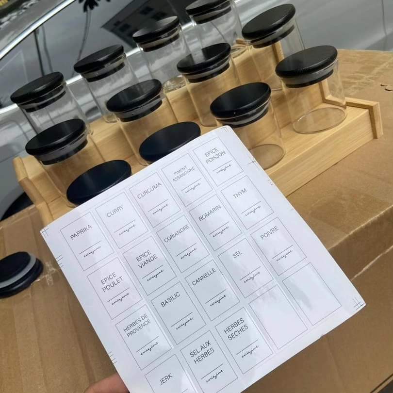 Frendorf | 12 Stück Glas Gewürzbehälter