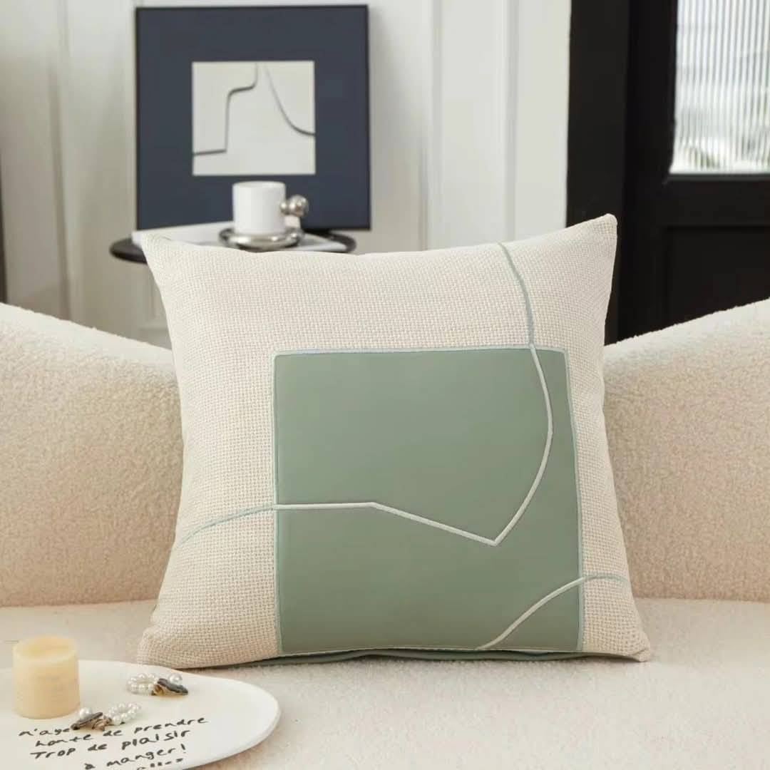 Frendorf | Geometrische Stickerei Kissenbezug