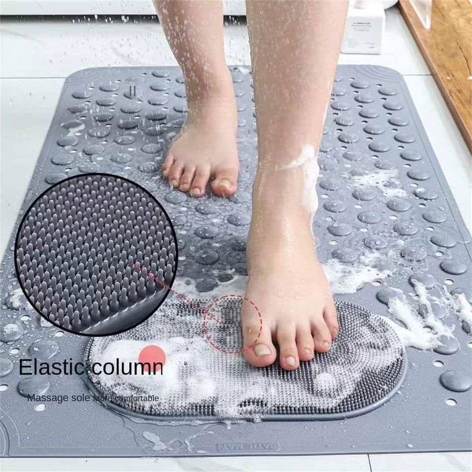 Frendorf | Badezimmer Anti-Rutsch-Matte mit Scrubber