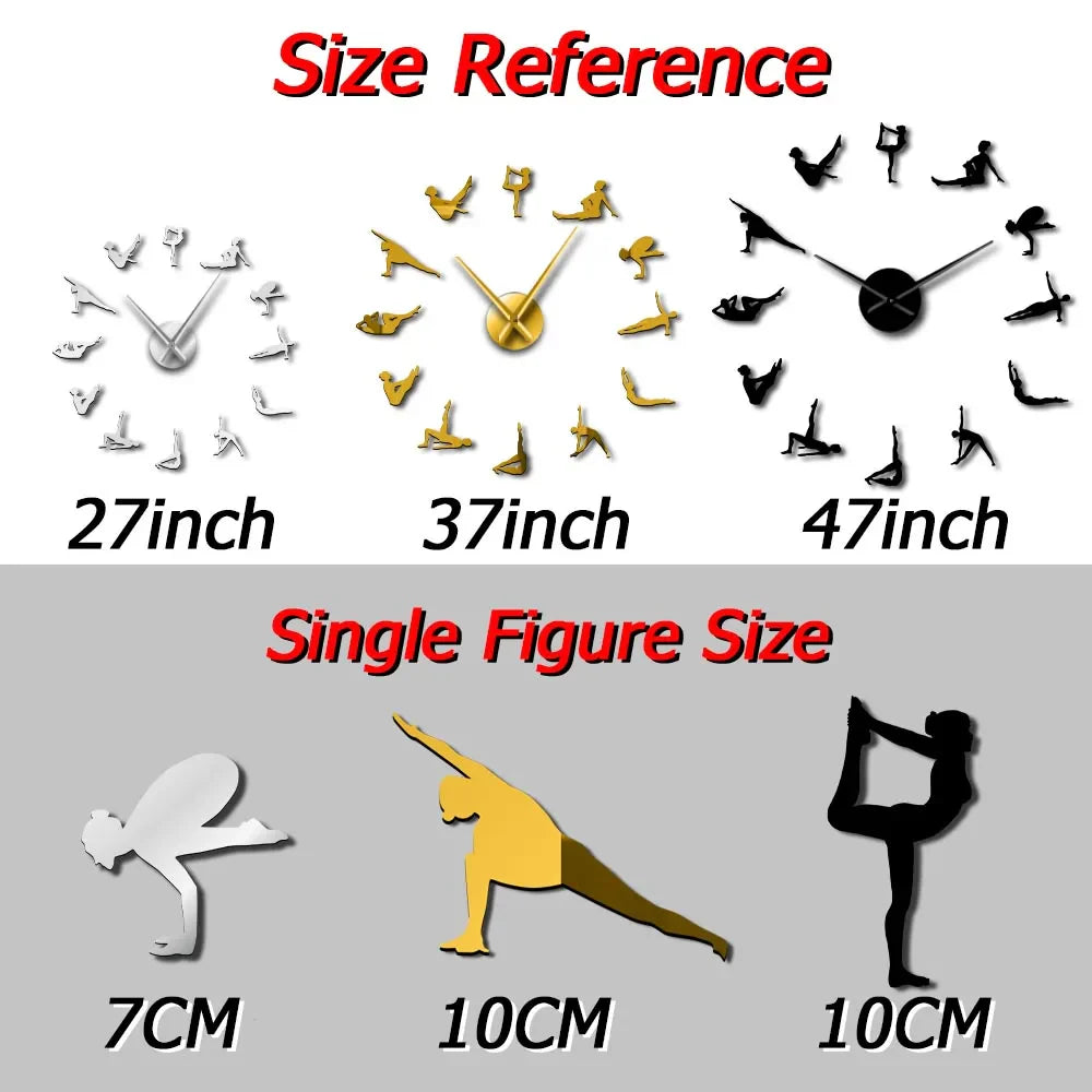 Pilates Posen DIY Wanduhr