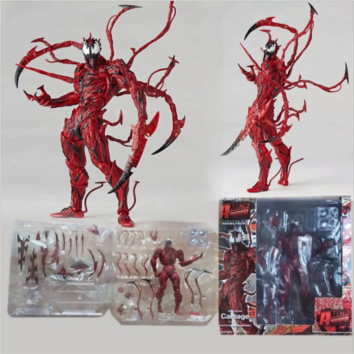 Disney Venom Carnage Actionfigur, austauschbare Teile, Spiderman-Figur, Statue, Dekoration, Spielzeug, Sammlerstück, Modell, Geschenk für Kinder