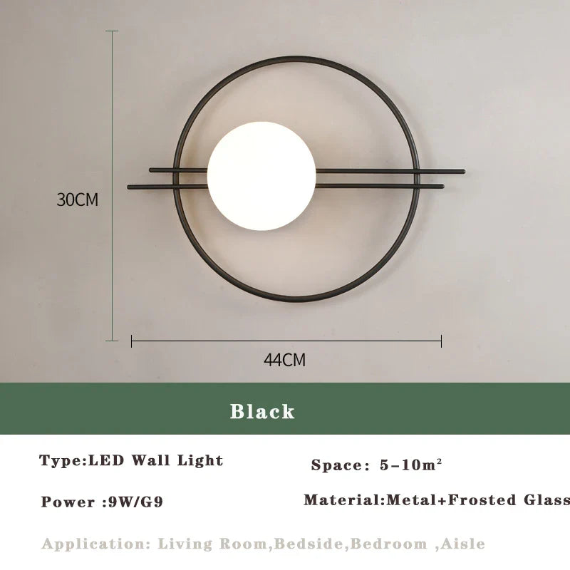 Frendorf | Nordic Golden LED Wandleuchte – 9W G9 Glühbirne Wandleuchte für Schlafzimmer, Wohnzimmer und Badezimmer