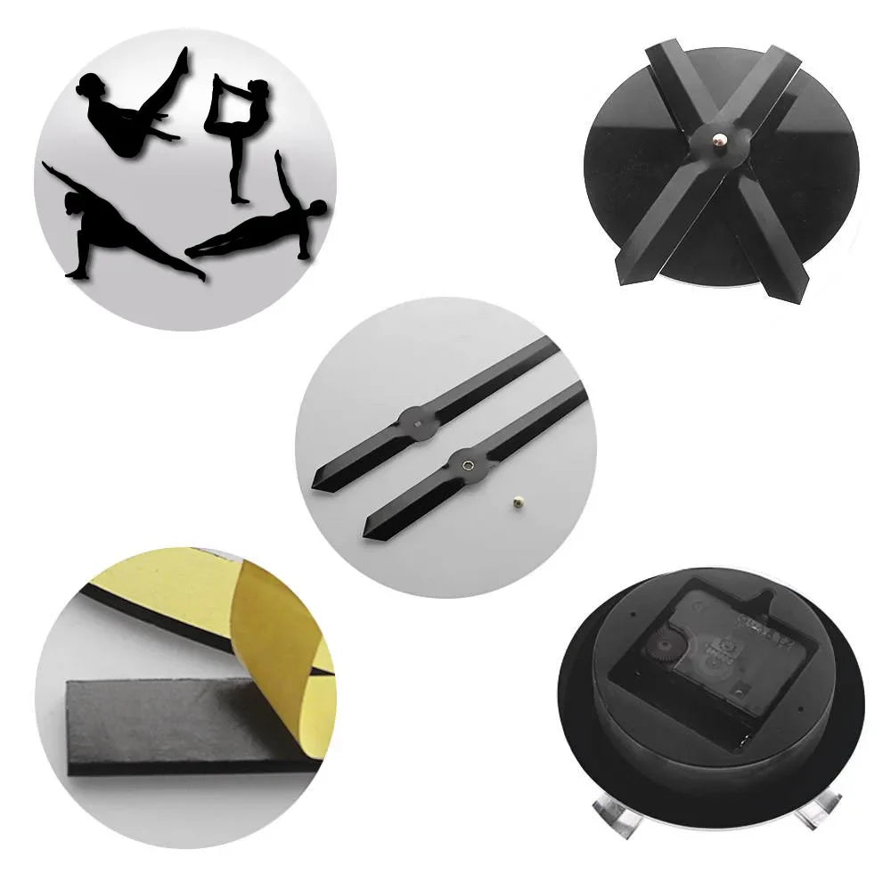 Pilates Posen DIY Wanduhr