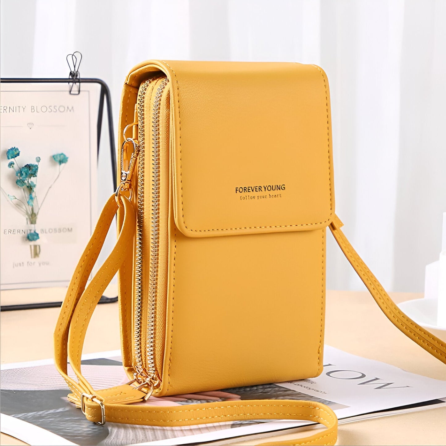 Carry- Stilvolle Crossbody Geldbörse & Telefonhalter Tasche